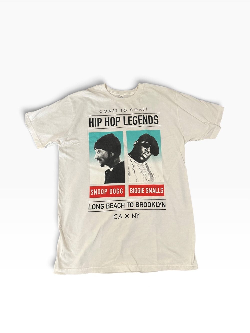 NY Horizon Hip Hop Legends Snoop Dogg Biggie Smalls Tee Large